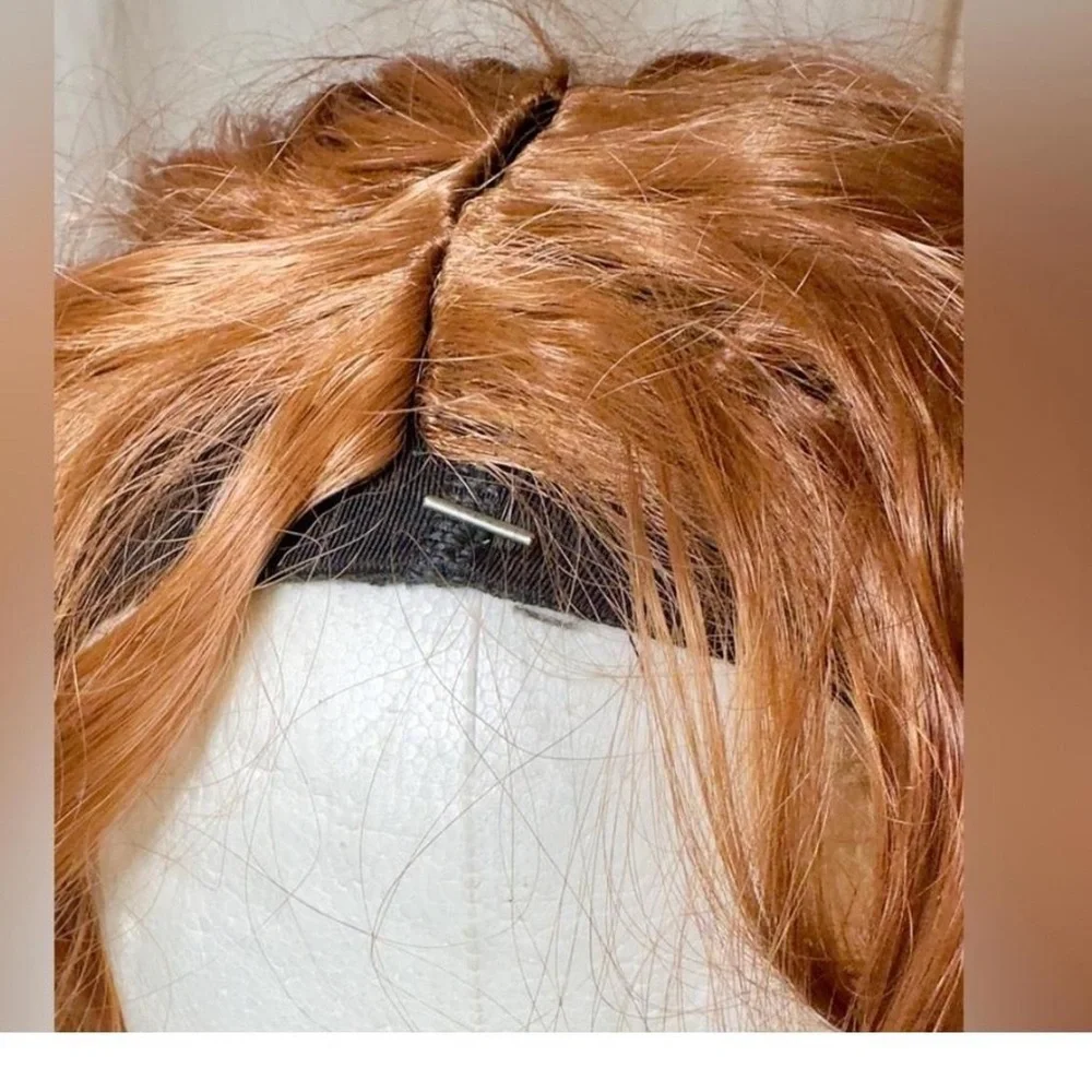 Copper Brown Long Wavy Synthetic Wig | OS | Costume/Cosplay